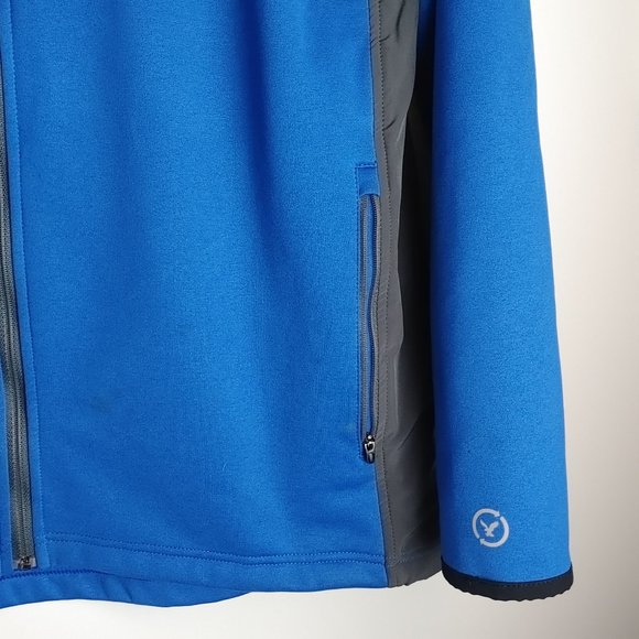 American Eagle Outfitters Men's Sz L Neoprene Jacket Blue and Gray - Picture 2 of 8